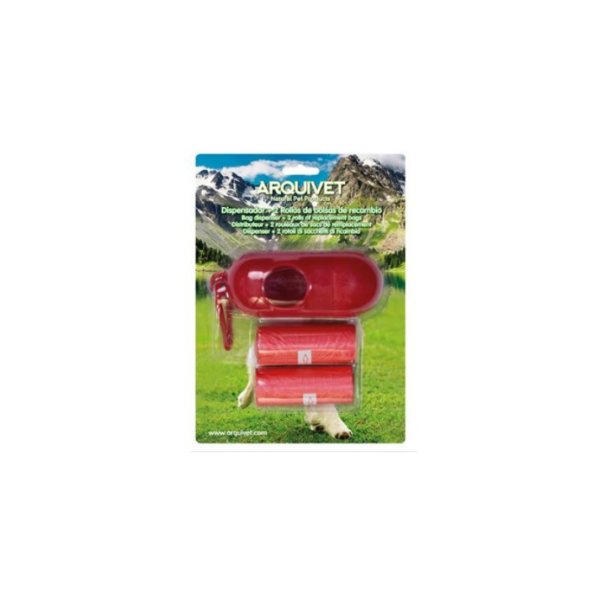 Dispensador + 2 rollos bolsas recambio